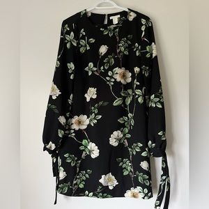 Floral long sleeve H&M shirt dress
